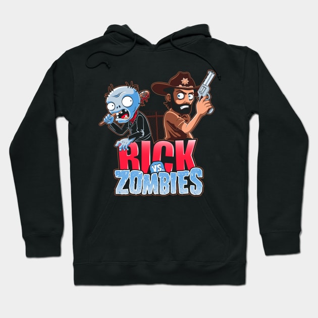 Rick vs Zombies Hoodie by mashuptees